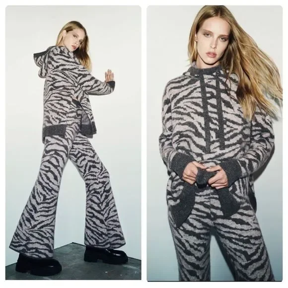 Co-ord Zara SET Wool Alpaca Sweater and Pants - Picture 3 of 9